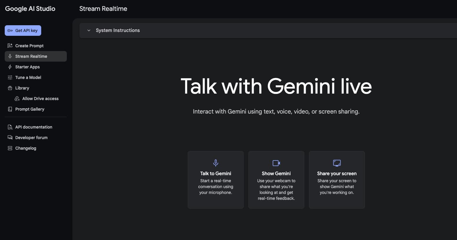 AI Studio Stream Realtime