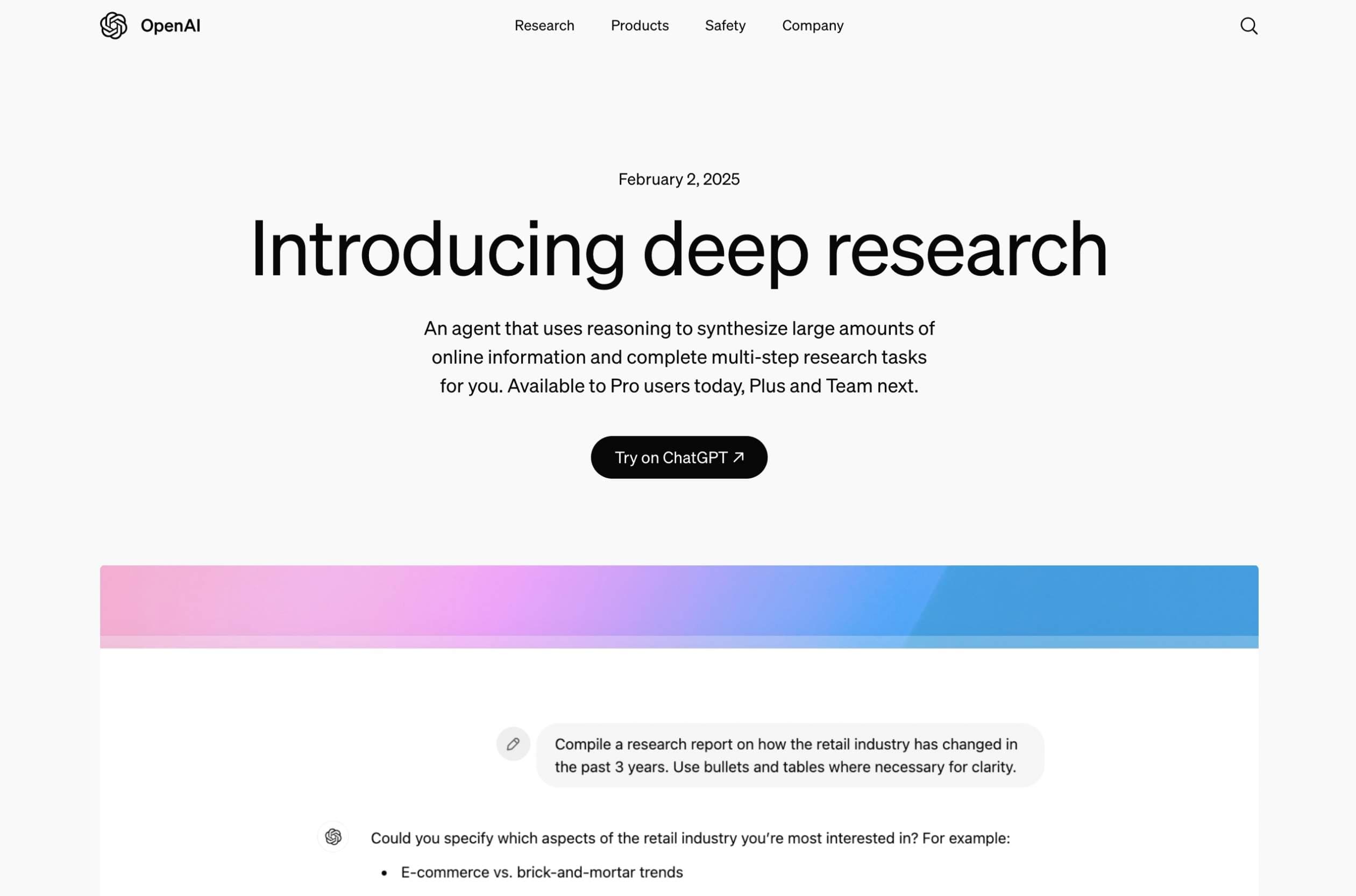 OpenAI Deep Research